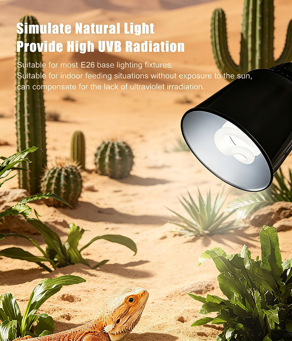 E26 Reptile UVB Light Bulb 26W 2-Pack J8283