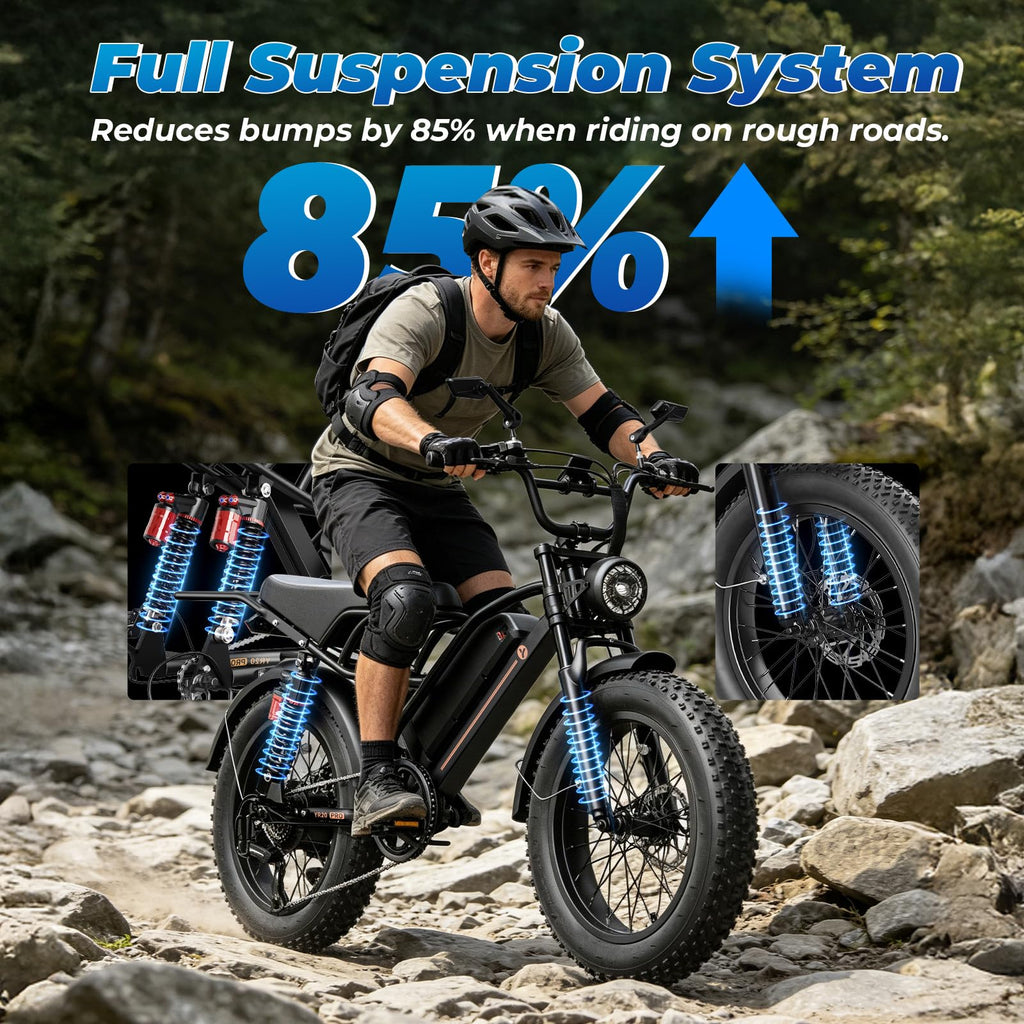 Electric Bike, 3000W Peak, 90 Miles & 38MPH J78502