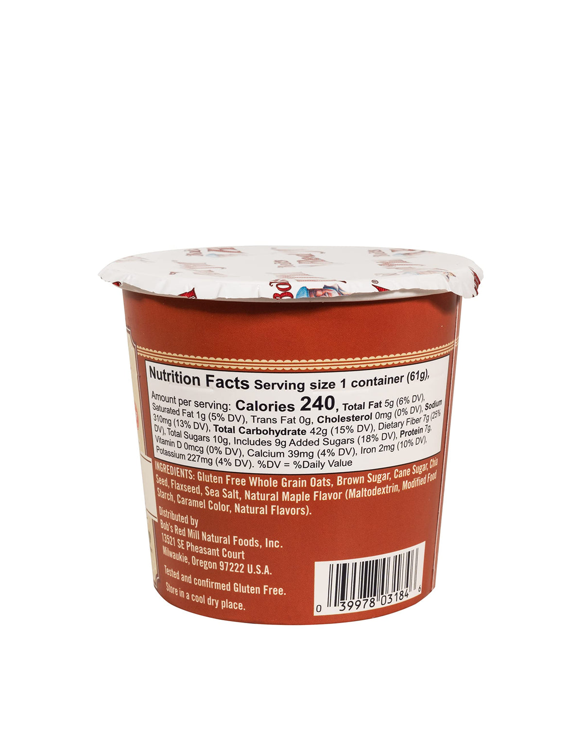 Maple & Brown Sugar Oatmeal Cup, 2.15 Ounce (Pack of 12) S403072