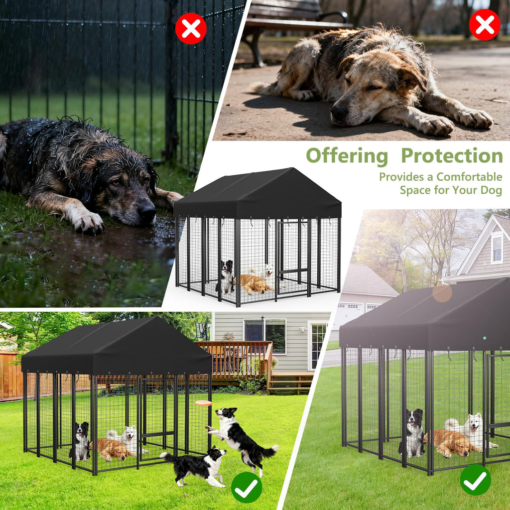 Heavy Duty Waterproof UV Resistant Dog Kennel Cover D772