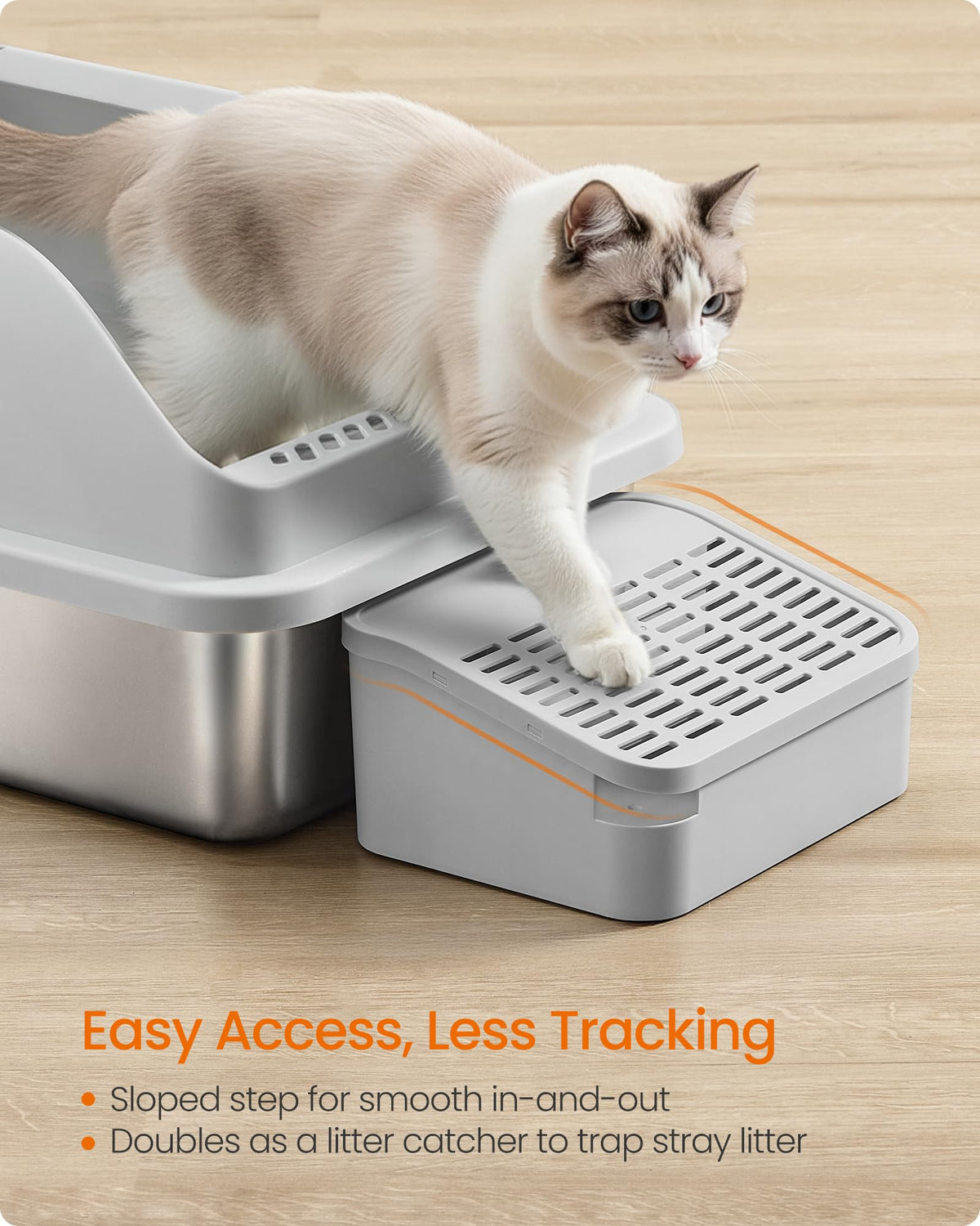 Stainless Steel Cat Litter Box W457