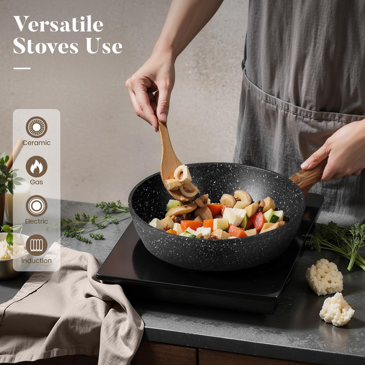 12 Pcs Non Stick Induction Cookware Set A1733