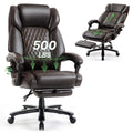 Brown Reclining Executive Office Chair with Footrest R60271