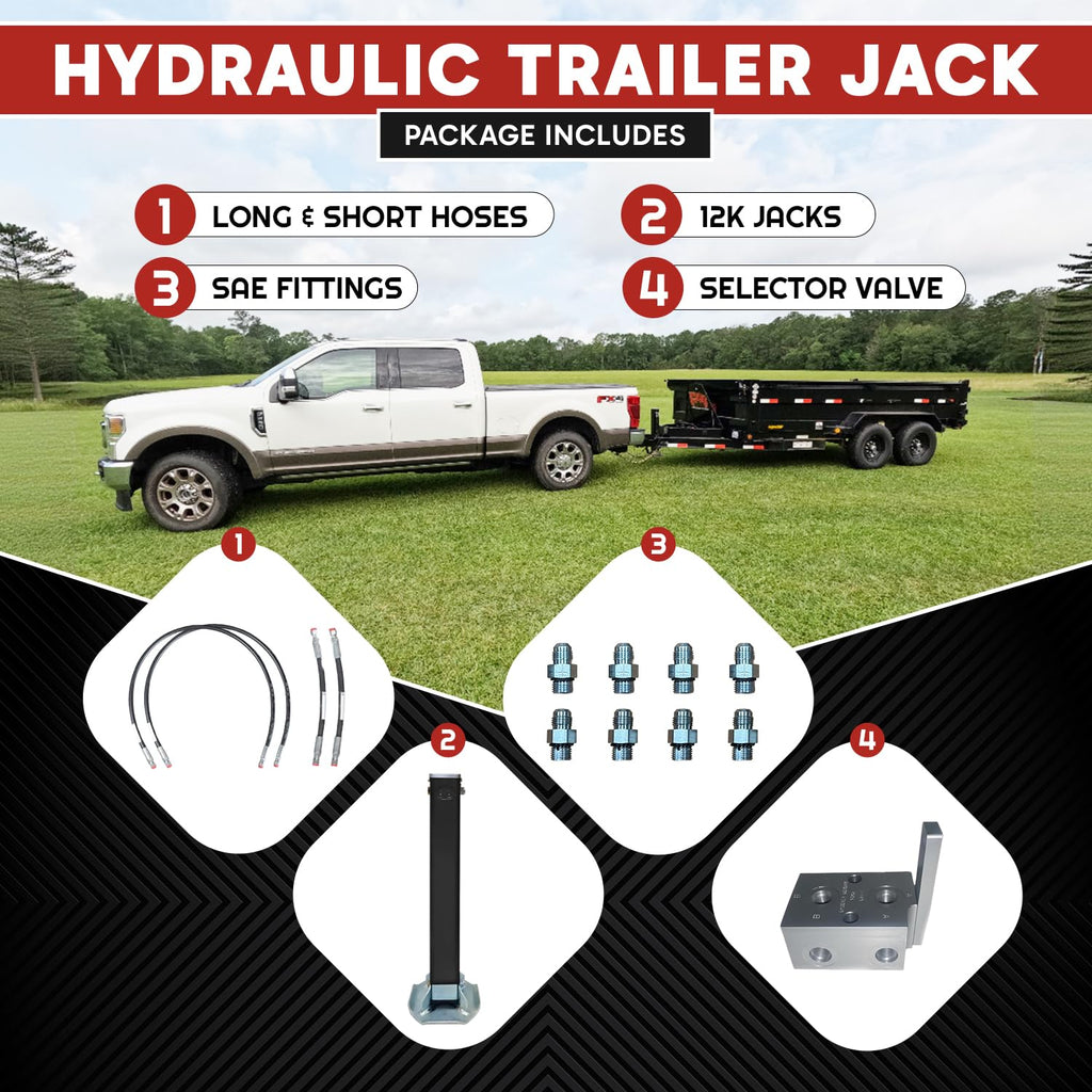 Hydraulic Trailer Jack 12,000 lb Double Acting Z1925