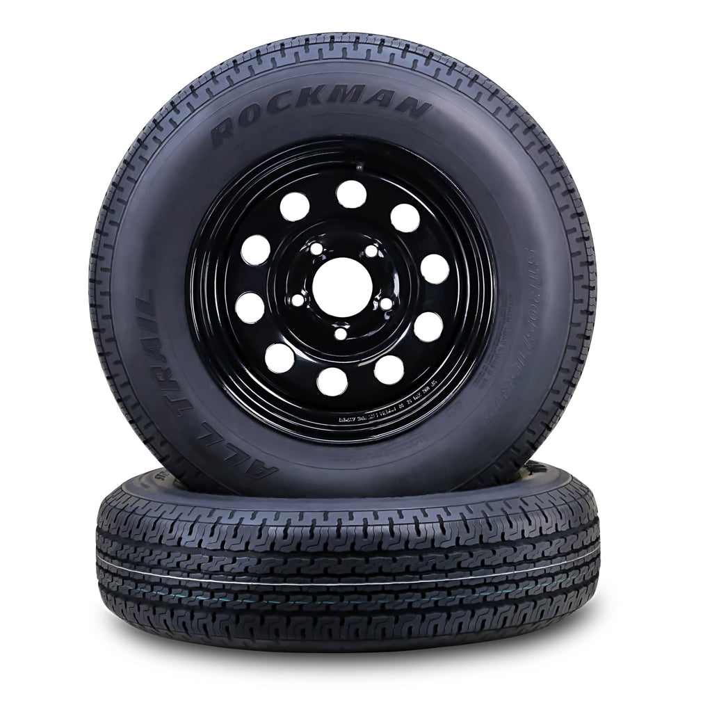 ST205/75R15 8-Ply Trailer Tire Wheel Black Mod Rim Pk2 K313