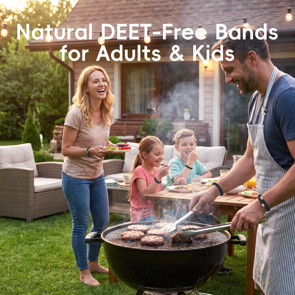 Black 4 Pack Mosquito Repellent Bracelets F795