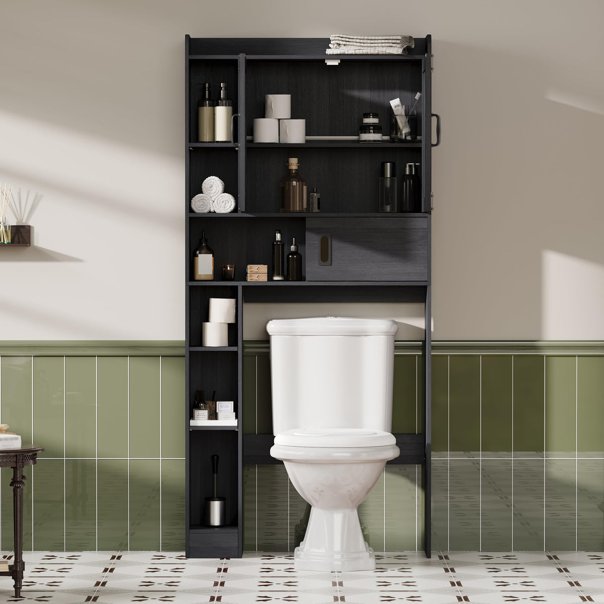 Over The Toilet Storage Cabinet with Sliding Door I2532