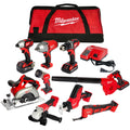 18-Volt Lithium-Ion Cordless 9-Tool Combo Kit with 2-Batteries N84708