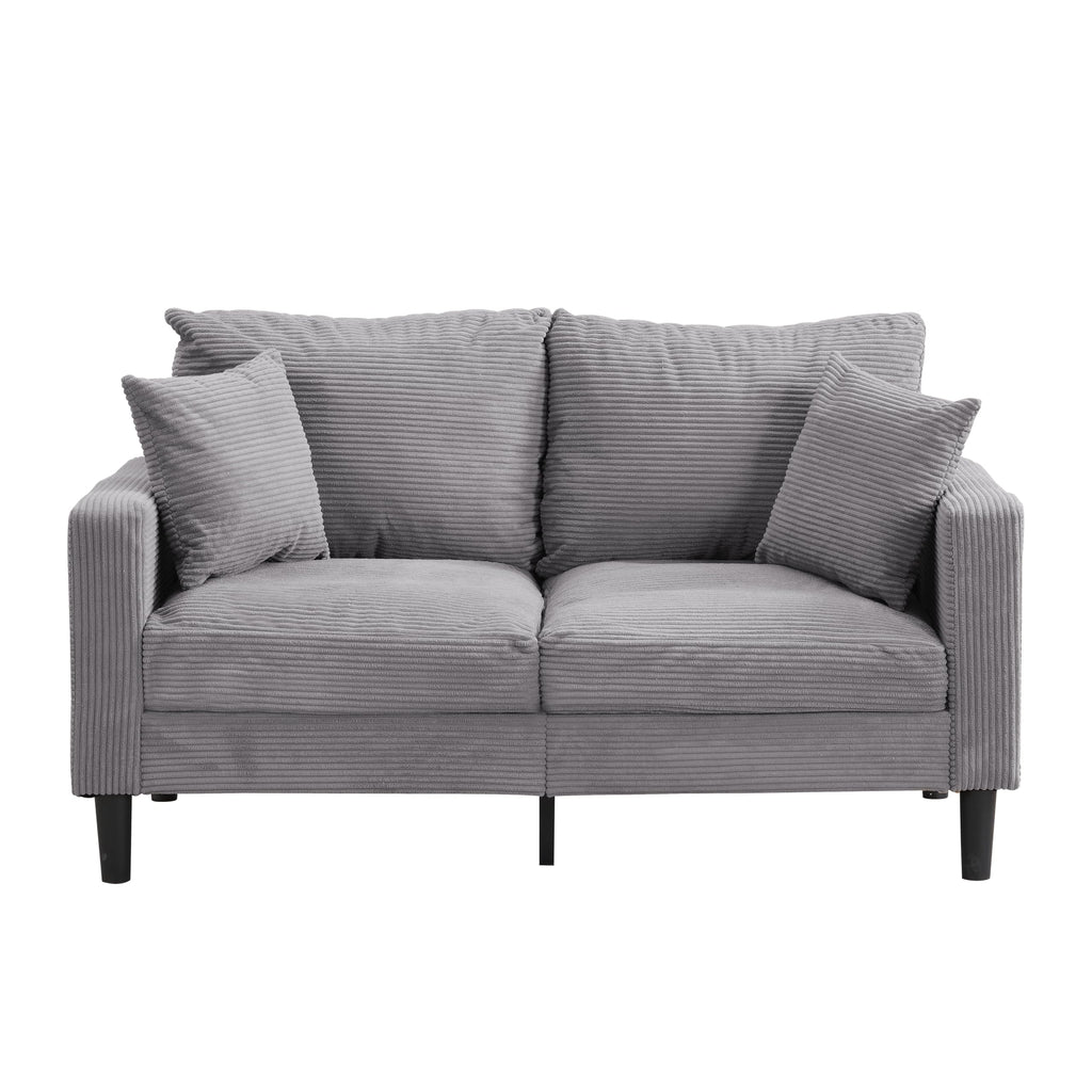 Light Gray Upholstered Loveseat Sofa N585002