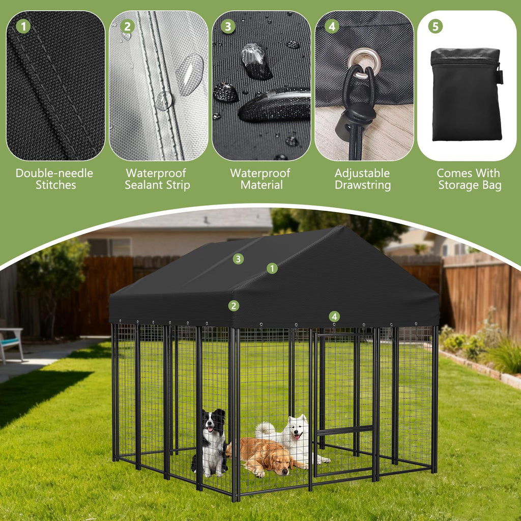 Heavy Duty Waterproof UV Resistant Dog Kennel Cover D772