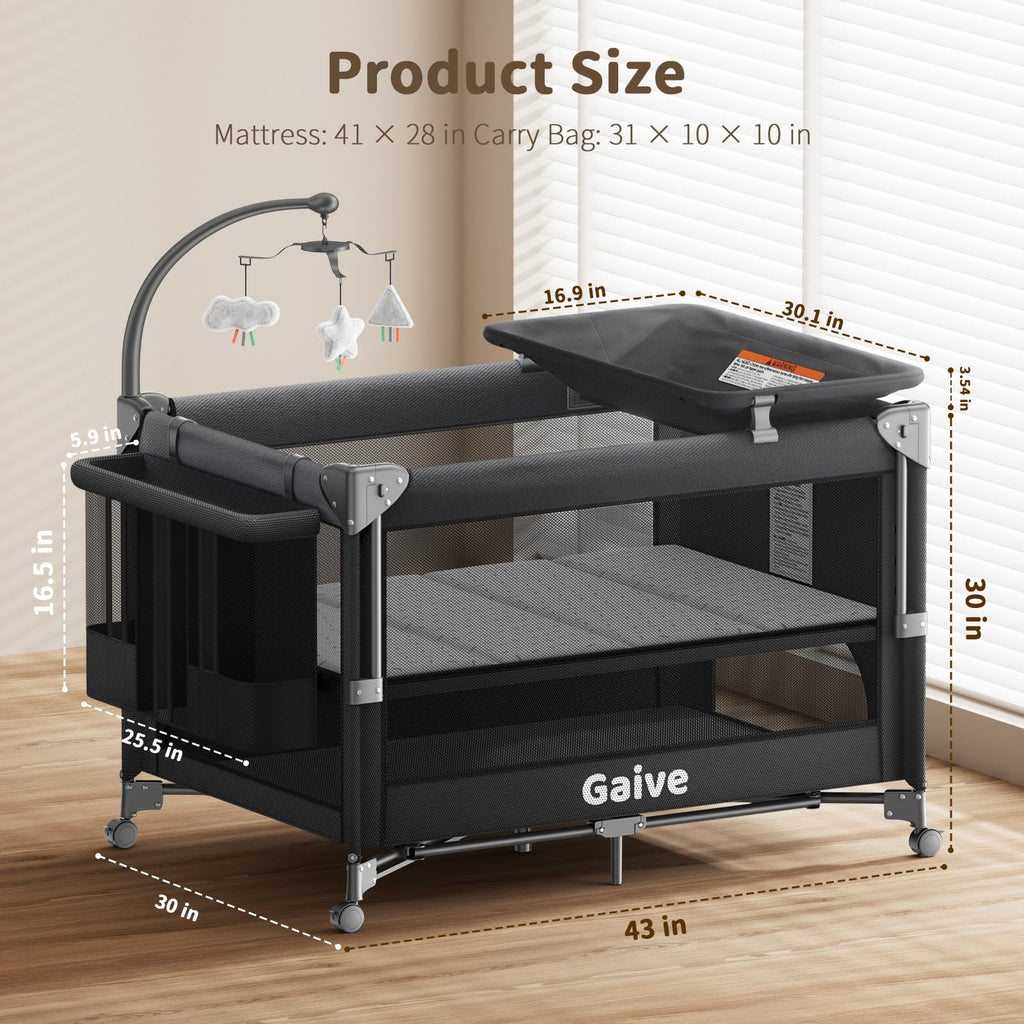 Baby Bassinet, Pack and Play, Bedside Crib Sleeper C339950