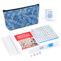 Mini Mahjong Set with 166 Blue Tiles, 4 Racks & Bag A826