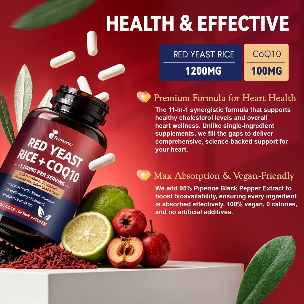 Red Yeast Rice with Coq10 120 Capsules R717