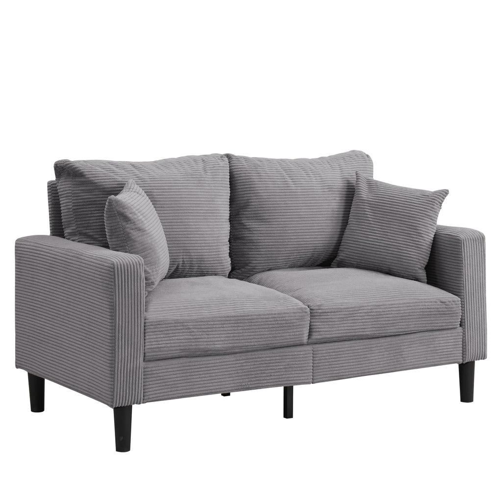 Light Gray Upholstered Loveseat Sofa N585002