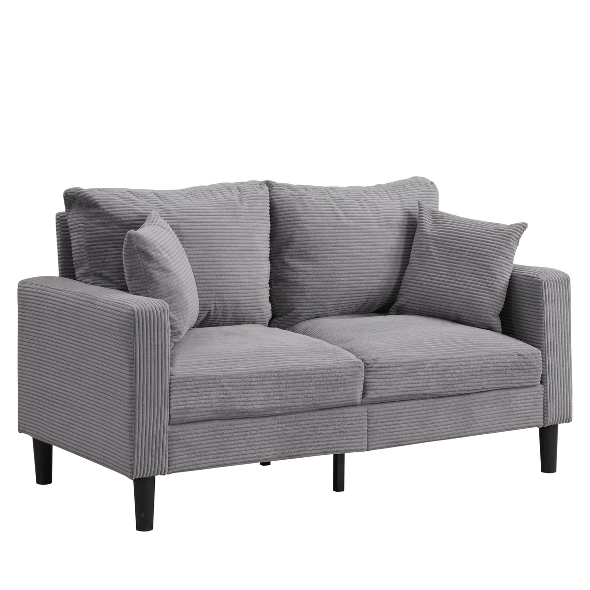 Light Gray Upholstered Loveseat Sofa N585002