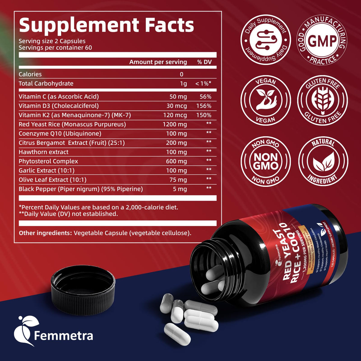 Red Yeast Rice with Coq10 120 Capsules R717