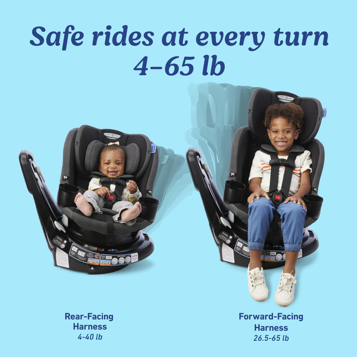 2-in-1 Rotating Convertible Car Seat Y617