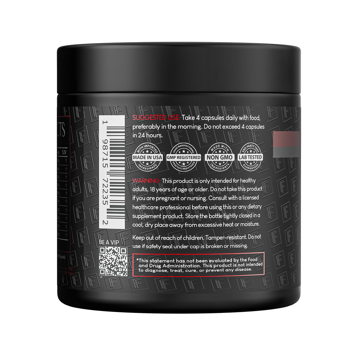Nitric Oxide Booster with L-Citrulline, L-Arginine, CoQ10 & Resveratrol - 120 Capsules M432491