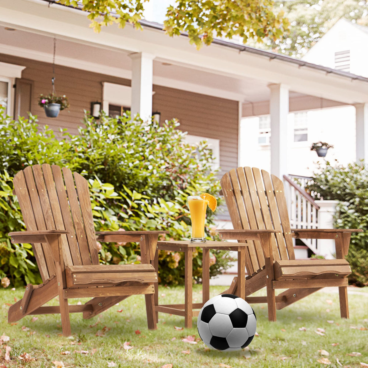 Cedar Folding Adirondack Chair Set of 2 I8079