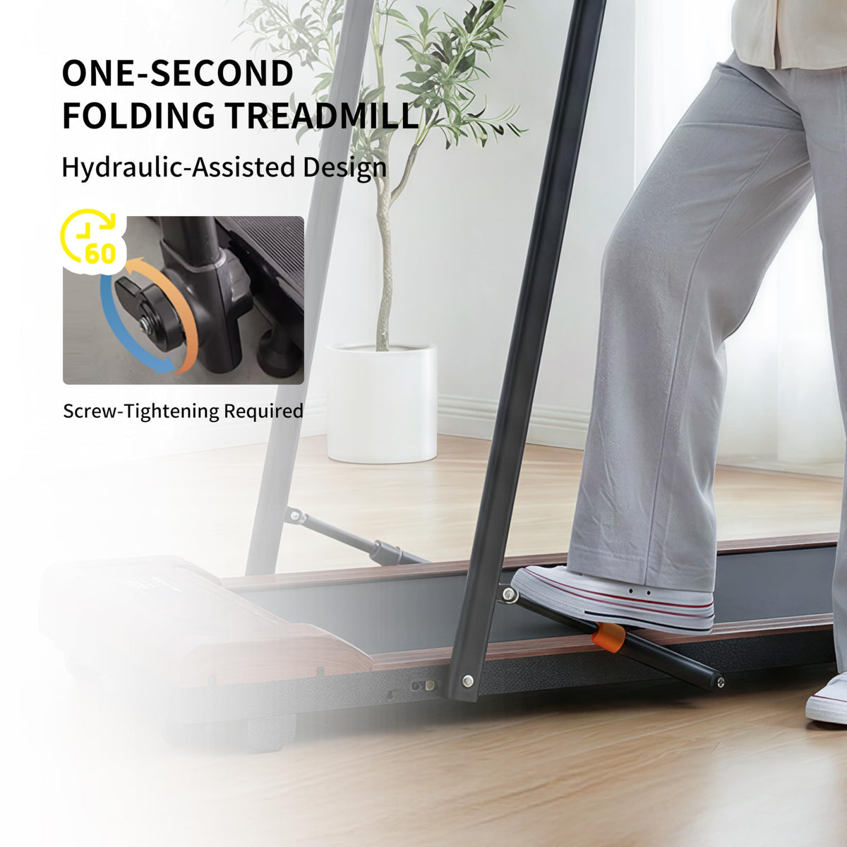 2 in 1 Under Desk Treadmill 2.5HP Portable Treadmill H237