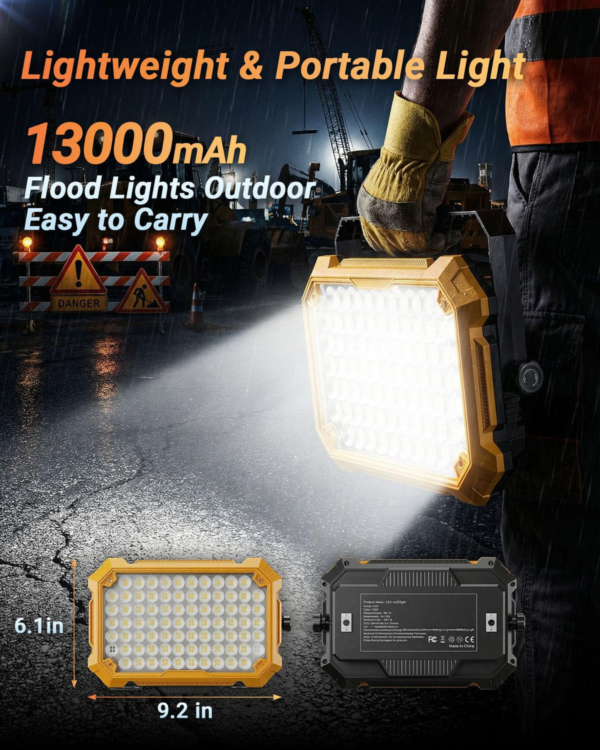 Rechargeable Magnetic LED Work Light J4605