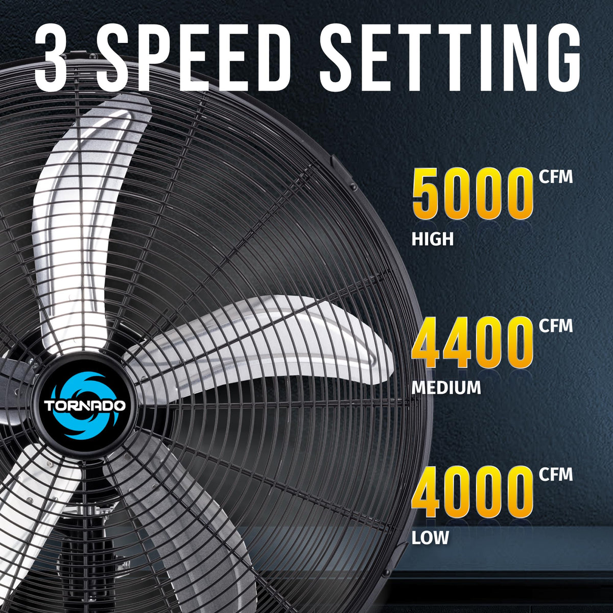 20 Inch High Velocity Oscillating Metal Pedestal Fan F993379