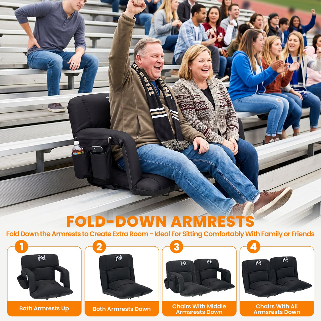 Extra Wide Padded Stadium Seats with Back Support X6983