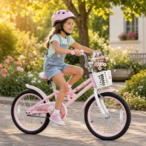 18 Inch Girls Bike with Basket B96292