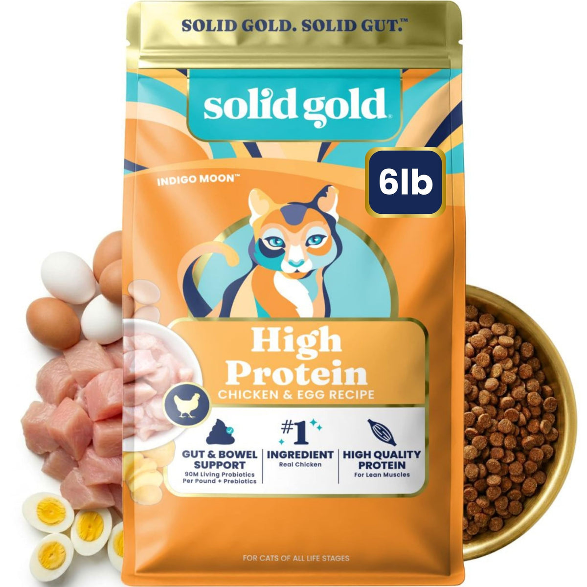 Solid Gold High Protein Chicken Dry Cat Food 6lb F6602