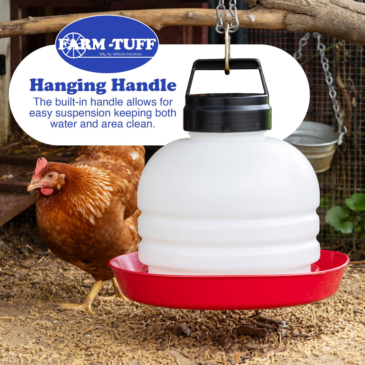 3 Gallon BPA-Free Plastic Hanging Chicken Waterer L145417