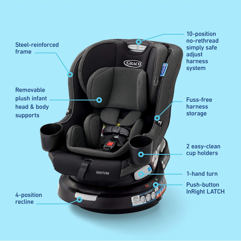 2-in-1 Rotating Convertible Car Seat Y617