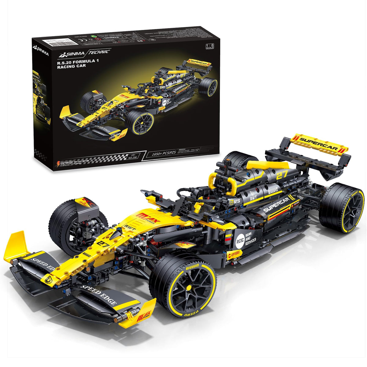 1:8 Scale 1650+ PCS Racing Car Building Kit B415