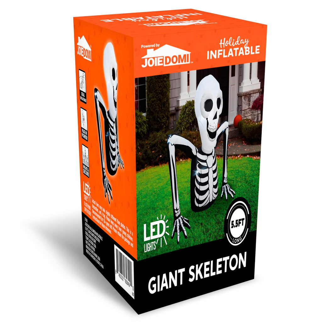 5.5 FT Long Inflatable Skeleton Outdoor Decoration with LEDs N600