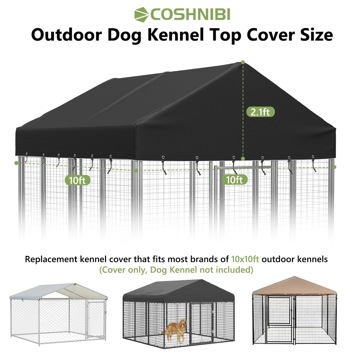 Heavy Duty Waterproof UV Resistant Dog Kennel Cover D772