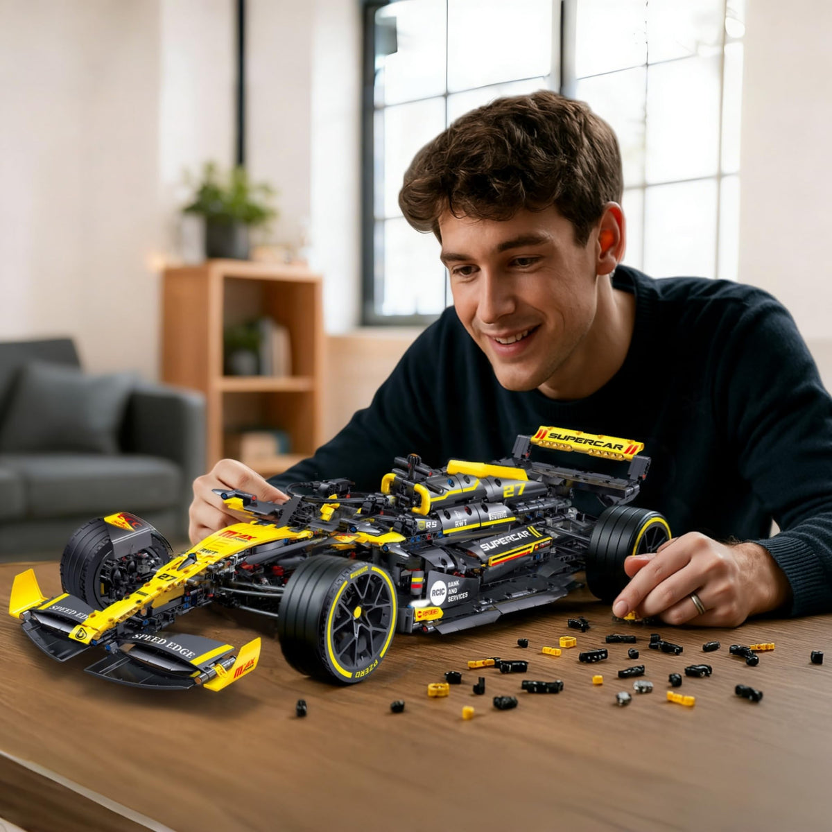 1:8 Scale 1650+ PCS Racing Car Building Kit B415