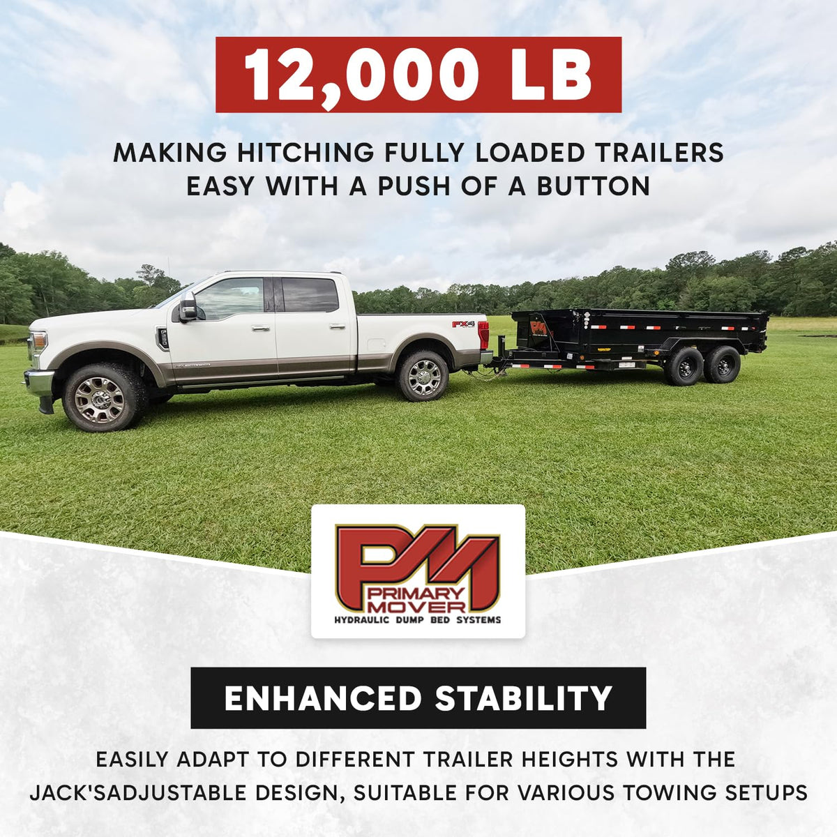 Hydraulic Trailer Jack 12,000 lb Double Acting Z1925