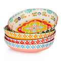 36 OZ Shallow Ceramic Dinner Bowls Set of 4 Z46410
