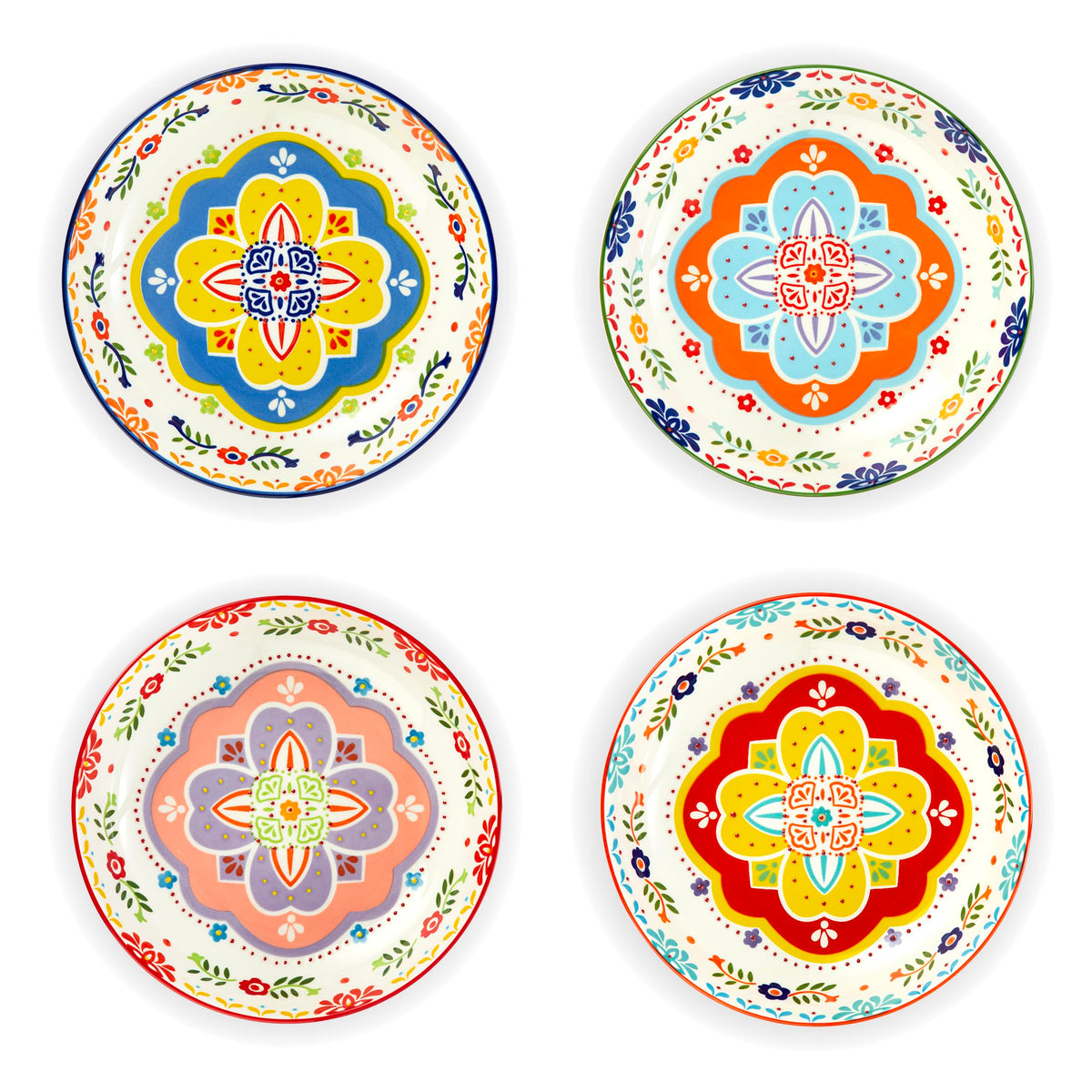 36 OZ Shallow Ceramic Dinner Bowls Set of 4 Z46410