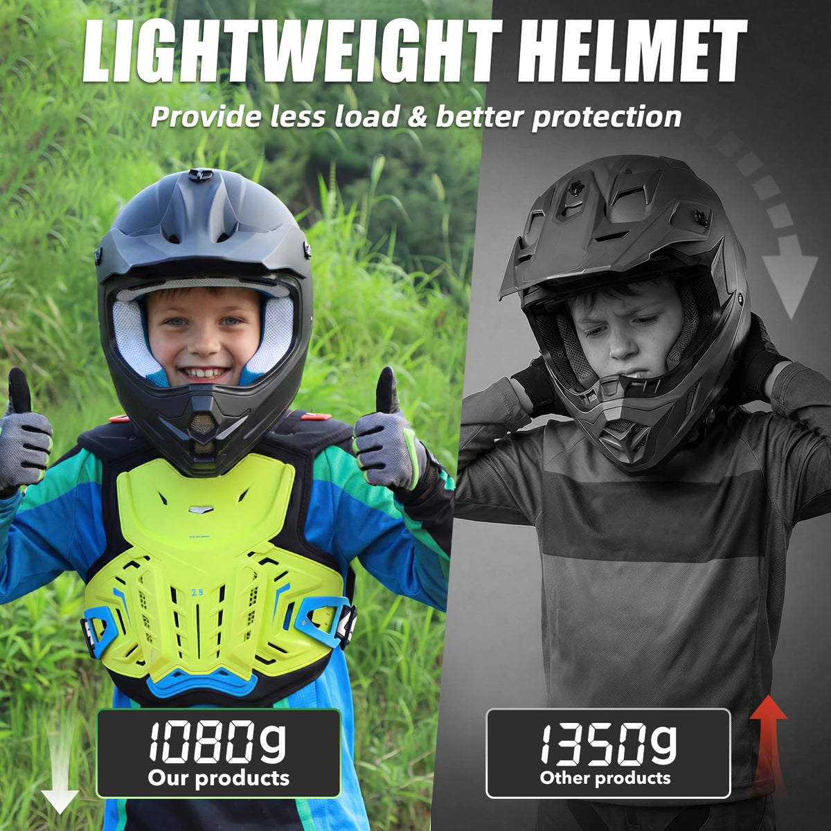 Youth Kids DOT Approved Full Face Motocross Helmet B286362