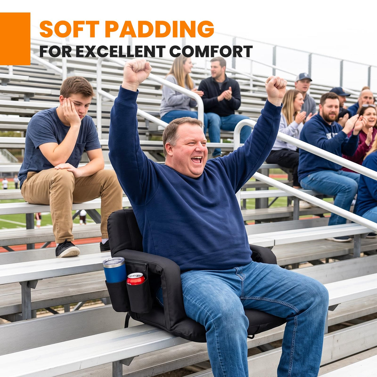 Extra Wide Padded Stadium Seats with Back Support X6983