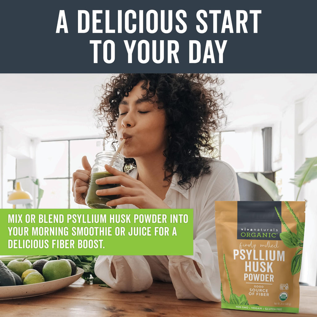 Organic Psyllium Husk Powder, 24 oz N98158