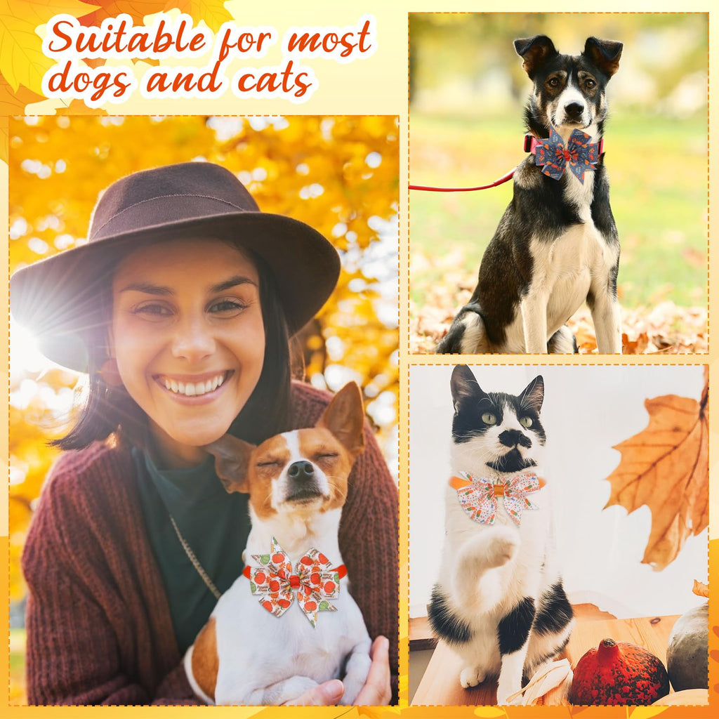 100 Pcs Fall Dog Bow Ties Y1034