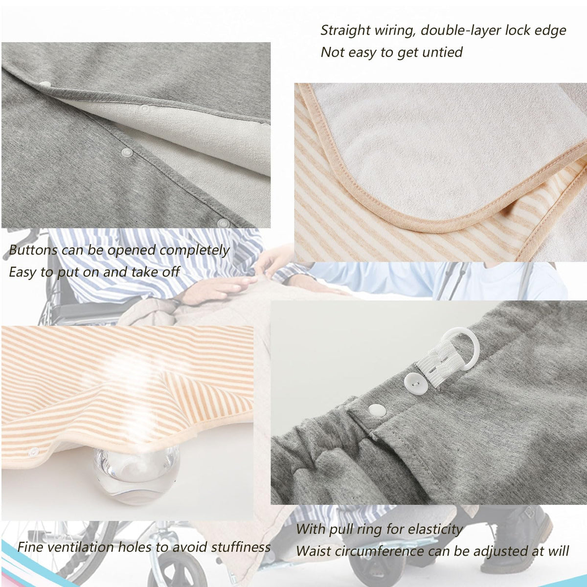 Full Open Waterproof Adjustable Reusable Adult Diaper Skirt X928590