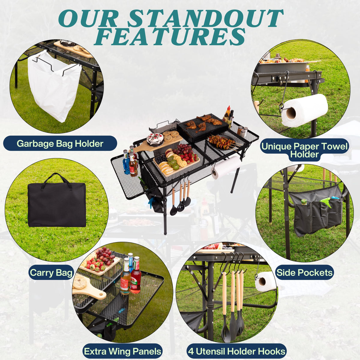 3x2 FT Folding Table with Carry Bag Z1071