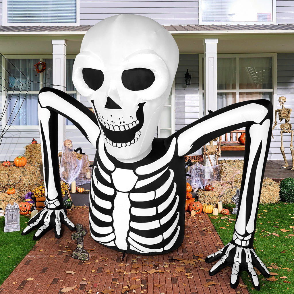 5.5 FT Long Inflatable Skeleton Outdoor Decoration with LEDs N600