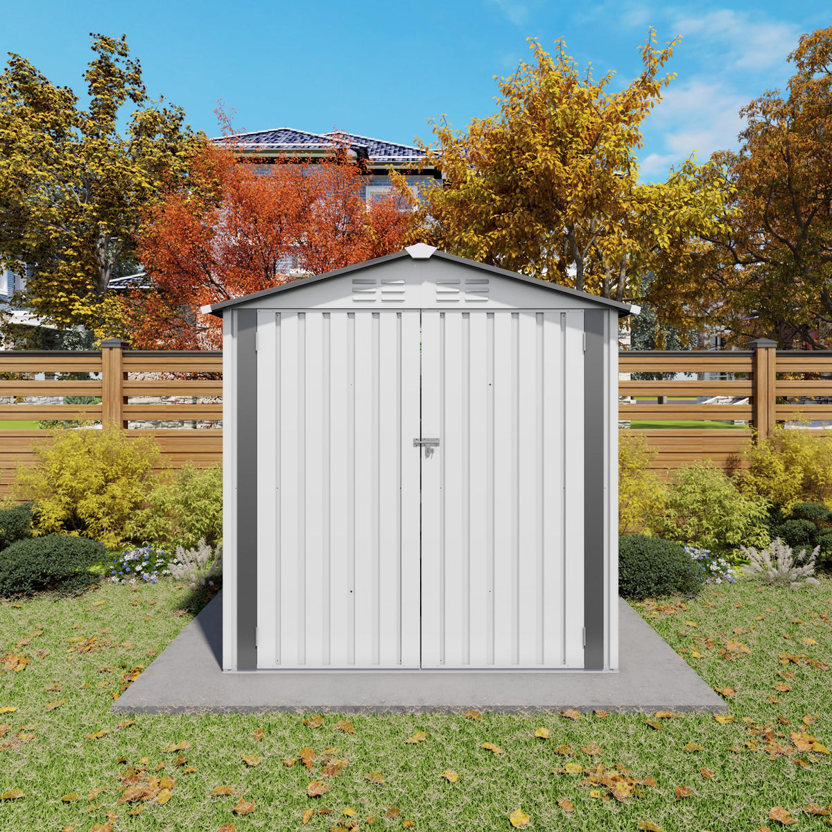 10x14 FT Outdoor Metal Storage Shed Q198