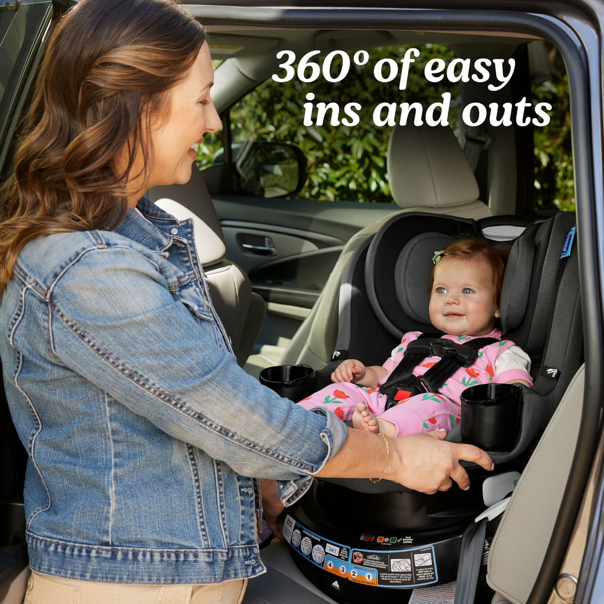 2-in-1 Rotating Convertible Car Seat Y617