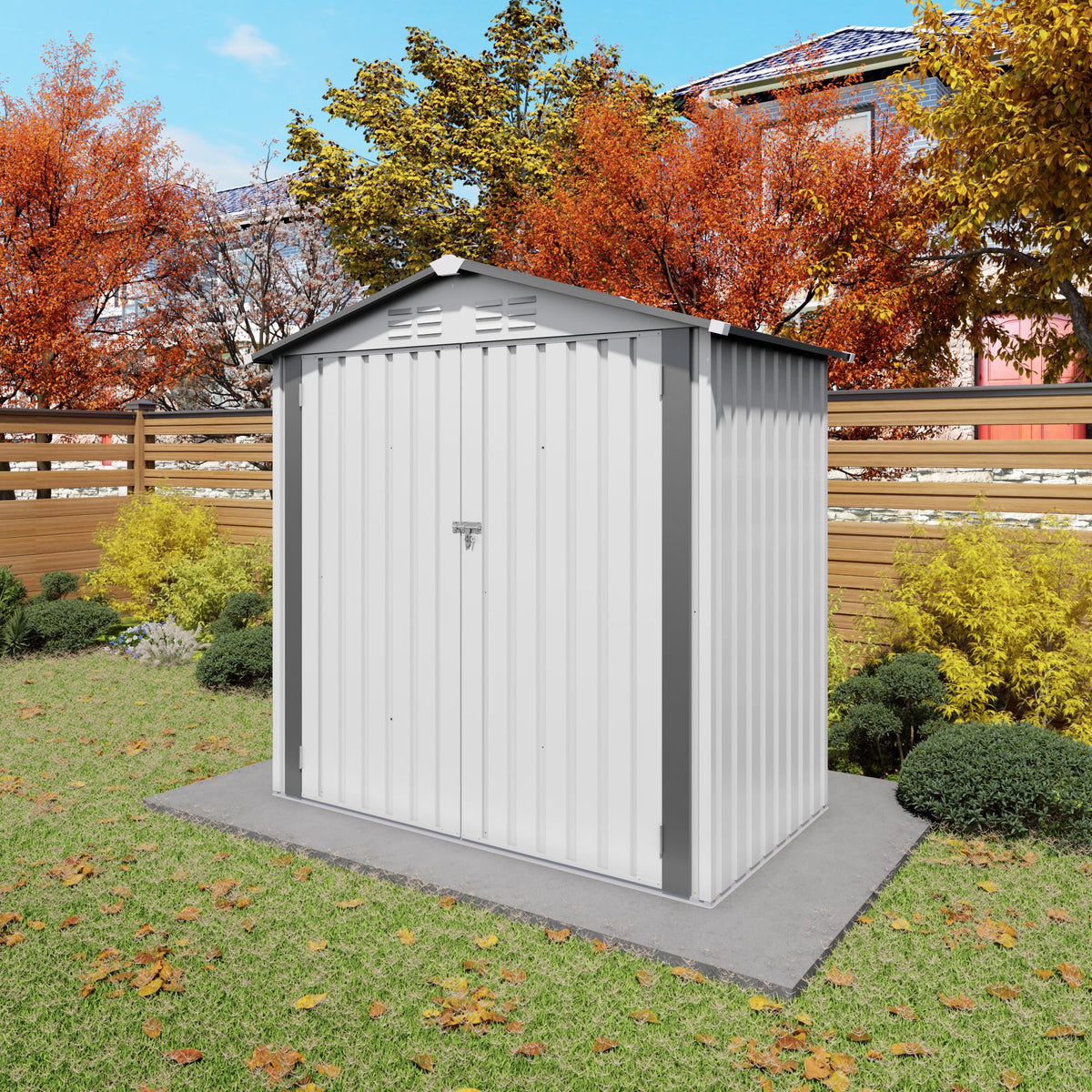 10x14 FT Outdoor Metal Storage Shed Q198