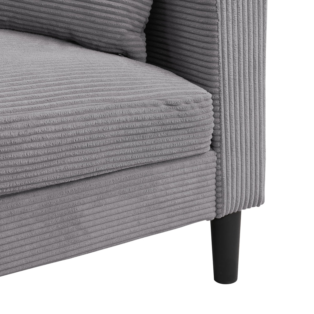 Light Gray Upholstered Loveseat Sofa N585002