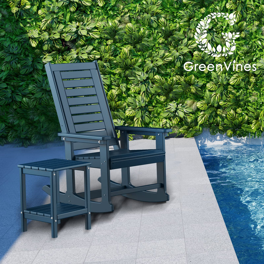 Oversized Outdoor Rocking Chairs Set of 2 Blue J6561